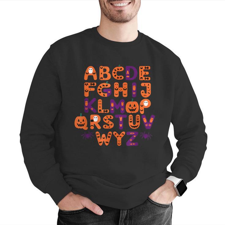 ABCs Learning Kindergarten Teacher Halloween Alphabet Men Graphic Sweatshirt, funny gift ABCs Learning Kindergarten Teacher Halloween Alphabet Men Graphic Sweatshirt, funny gift