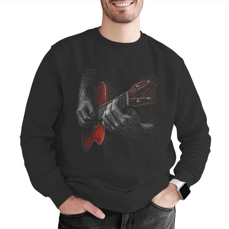 Acoustic Guitar Player Shirt Vintage Music Teacher Guitarist Men Graphic Sweatshirt, funny gift