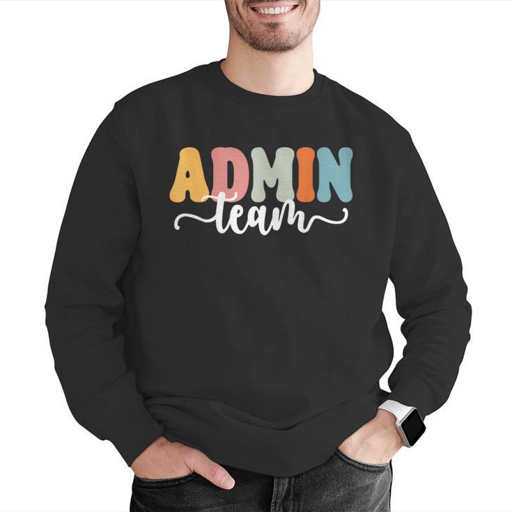 Admin Team Back To School Teachers Students Admin Squad Men Graphic Sweatshirt, funny gift