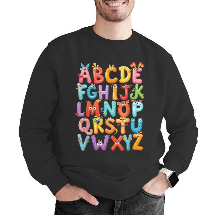 Alphabet A-Z ABC Kids Back To School Pre K Teachers Men Graphic Sweatshirt, funny gift Alphabet A-Z ABC Kids Back To School Pre K Teachers Men Graphic Sweatshirt, funny gift