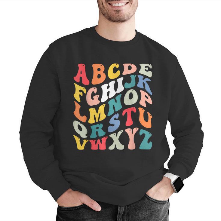 Alphabet Hi Back To School ABC Pre K Kindergarten Teacher Men Graphic Sweatshirt, funny gift Alphabet Hi Back To School ABC Pre K Kindergarten Teacher Men Graphic Sweatshirt, funny gift