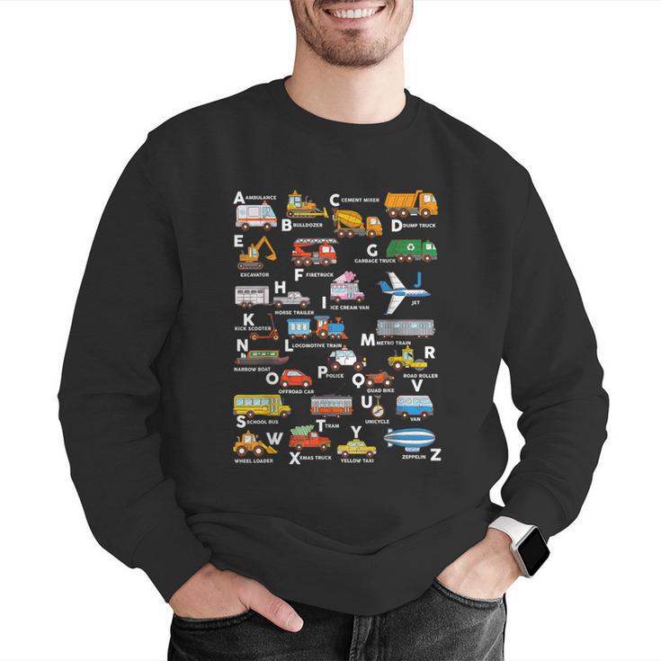 Alphabet Vehicles ABCs Learning Teachers Kids Boys Girls Men Graphic Sweatshirt, funny gift Alphabet Vehicles ABCs Learning Teachers Kids Boys Girls Men Graphic Sweatshirt, funny gift