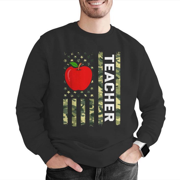 American Flag Camouflage Teacher Patriotic 4th Of July Men Graphic Sweatshirt, funny gift American Flag Camouflage Teacher Patriotic 4th Of July Men Graphic Sweatshirt, funny gift