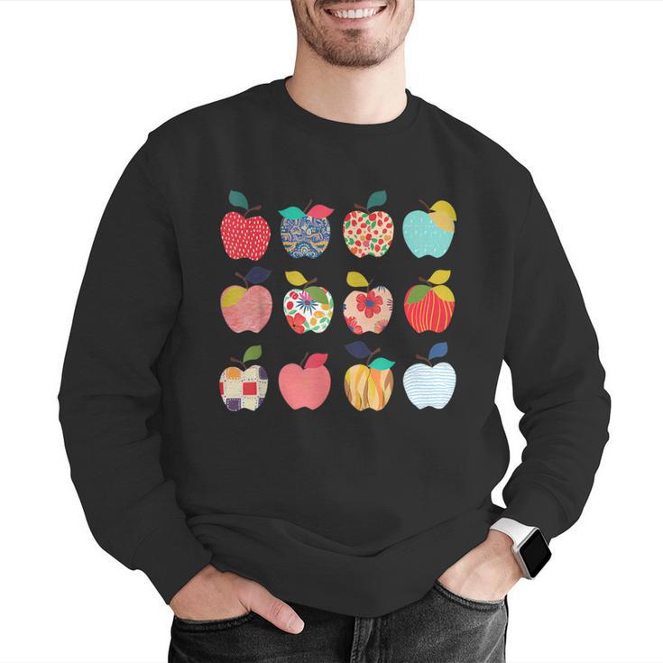 Art Apples Back To School For Teacher Student Men Graphic Sweatshirt, funny gift