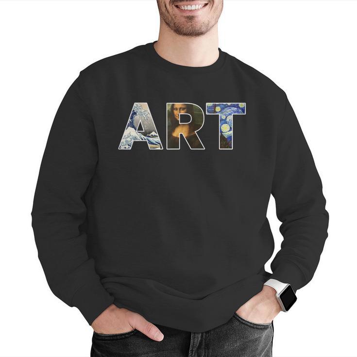 Art Artist Painting Teacher T Shirt Mona Lisa Great Wave For Men Women Men Graphic Sweatshirt, funny gift Art Artist Painting Teacher T Shirt Mona Lisa Great Wave For Men Women Men Graphic Sweatshirt, funny gift