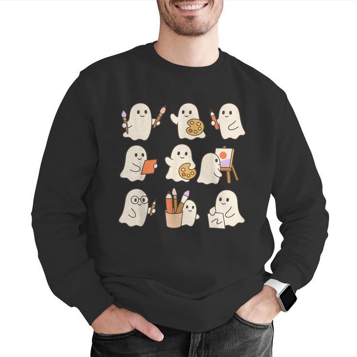 Art Teacher Ghost Halloween Artists Painter Teacher Spooky Men Graphic Sweatshirt, funny gift Art Teacher Ghost Halloween Artists Painter Teacher Spooky Men Graphic Sweatshirt, funny gift