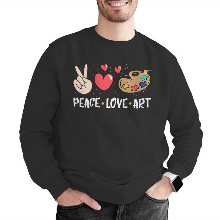 Art Teacher Peace Love Art For Artists And Painters Men Graphic Sweatshirt, funny gift Art Teacher Peace Love Art For Artists And Painters Men Graphic Sweatshirt, funny gift