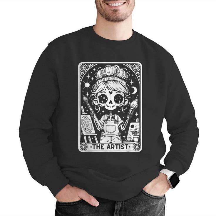 Artist Tarot Card Skeleton Painter Art Teacher Witchy Men Graphic Sweatshirt, funny gift Artist Tarot Card Skeleton Painter Art Teacher Witchy Men Graphic Sweatshirt, funny gift