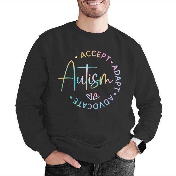 Autism Awareness Accept Adapt Advocate Autism Mom Teacher Men Graphic Sweatshirt, funny gift Autism Awareness Accept Adapt Advocate Autism Mom Teacher Men Graphic Sweatshirt, funny gift