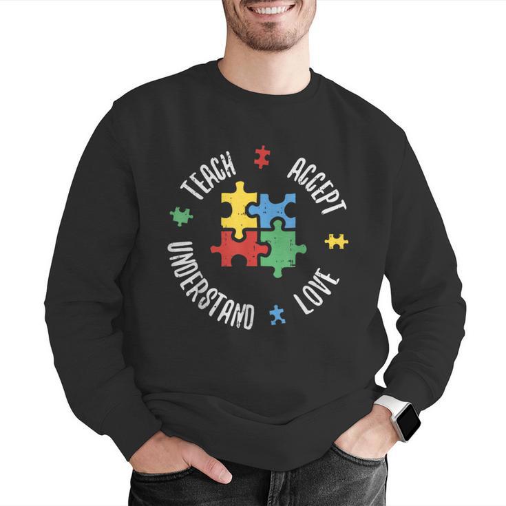 Autism Awareness Teacher Shirt Teach Accept Understand Love Men Graphic Sweatshirt, funny gift Autism Awareness Teacher Shirt Teach Accept Understand Love Men Graphic Sweatshirt, funny gift