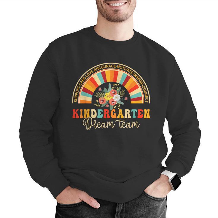 Back To School Kindergarten Dream Team Teacher Love Floral Men Graphic Sweatshirt, funny gift