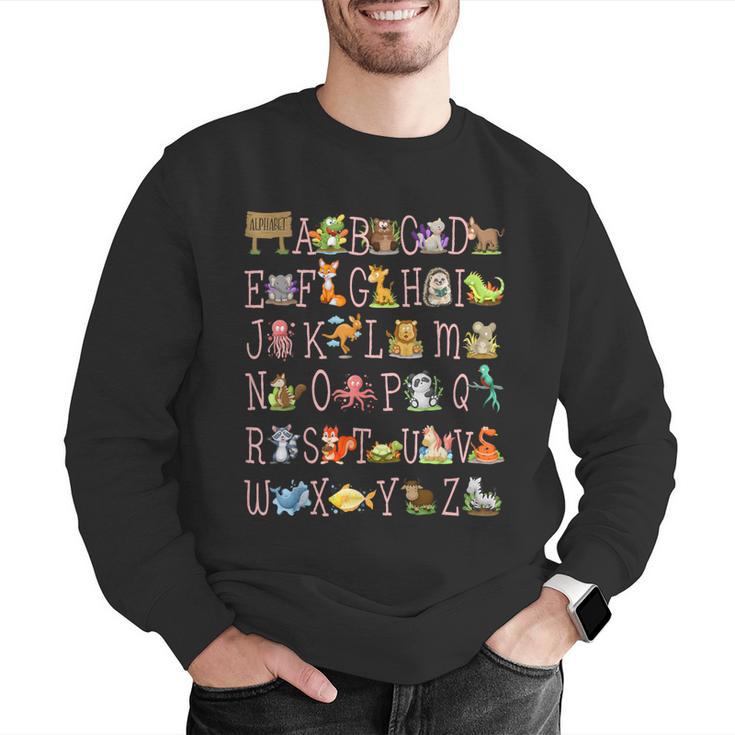 Back To School Kindergarten Teacher ABCs Animals Alphabet Men Graphic Sweatshirt, funny gift Back To School Kindergarten Teacher ABCs Animals Alphabet Men Graphic Sweatshirt, funny gift