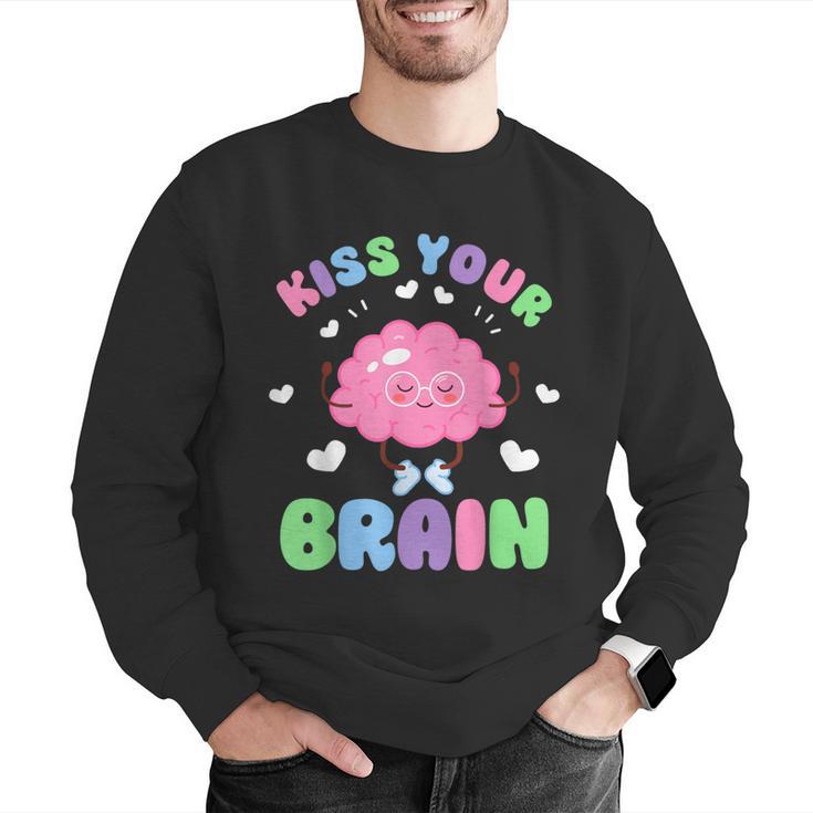 Back To School Kiss Your Brain Cute Teacher Appreciation Men Graphic Sweatshirt, funny gift Back To School Kiss Your Brain Cute Teacher Appreciation Men Graphic Sweatshirt, funny gift