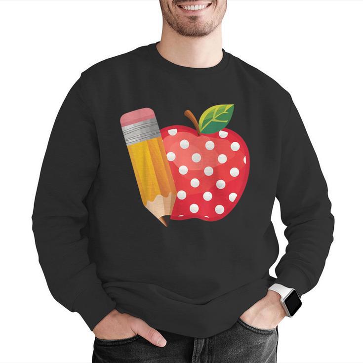 Back To School Pencil And Apple Teacher Student Men Graphic Sweatshirt, funny gift