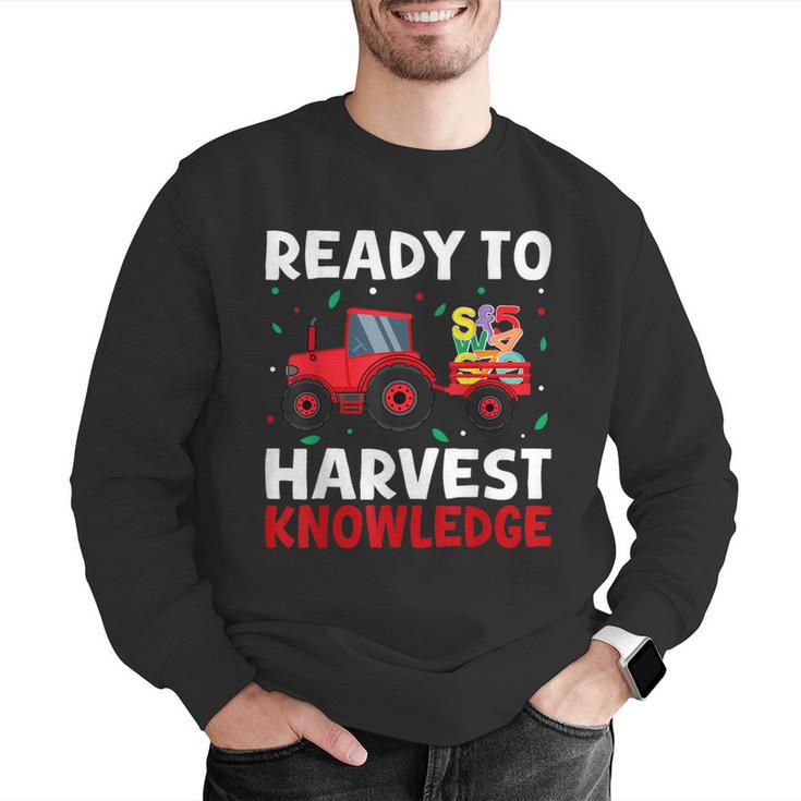 Back To School Teacher Farming Tractor Farmer Kids 100th Day Men Graphic Sweatshirt, funny gift
