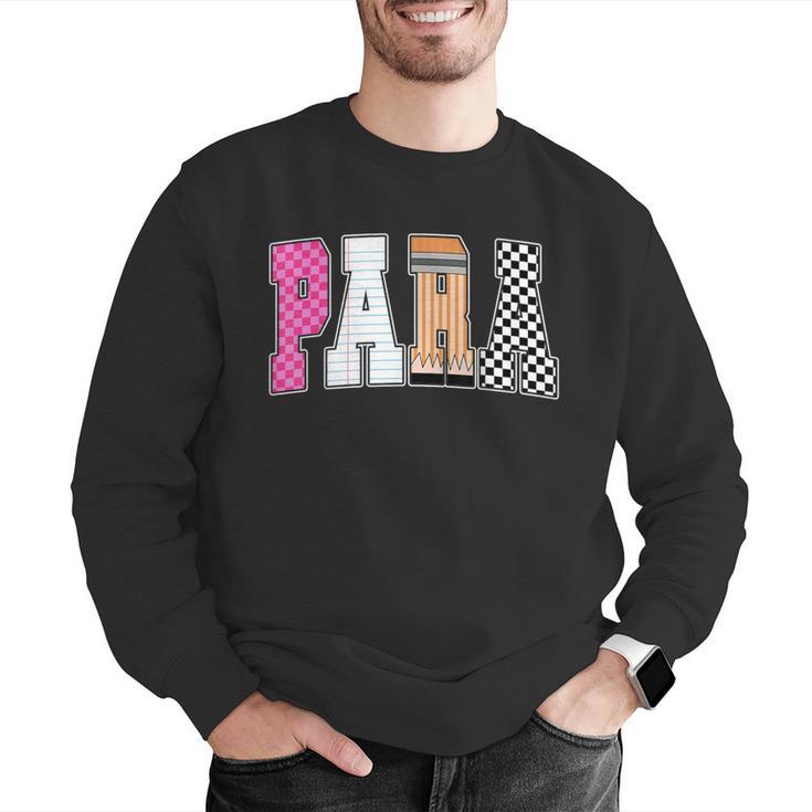 Back To School Teacher Para Preppy Checkered Para Life Men Graphic Sweatshirt, funny gift