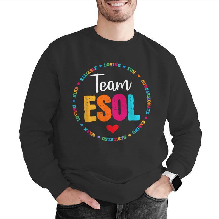 Back To School Teachers Crew Students Team ESOL Teacher Men Graphic Sweatshirt, funny gift