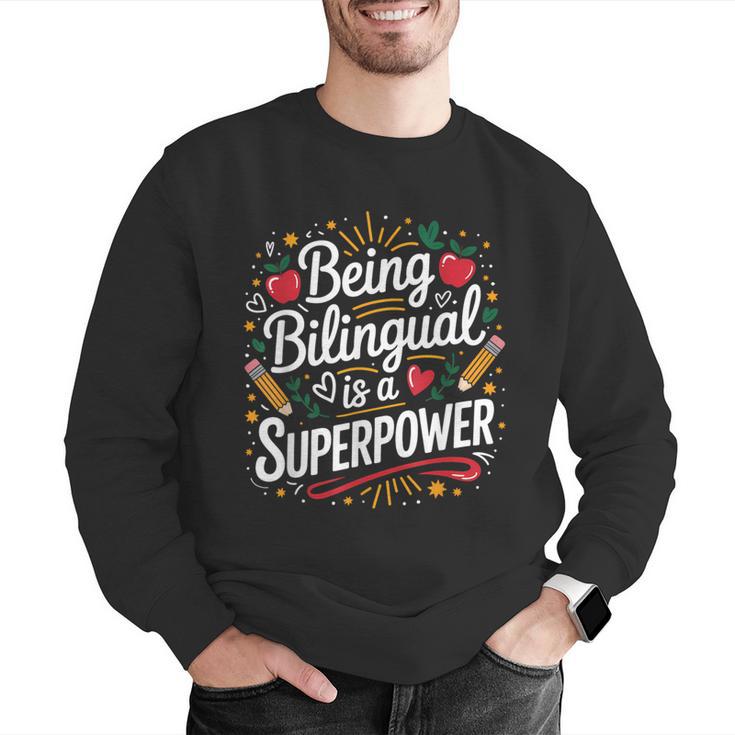 Being Bilingual Is A Superpower ESL Teacher School Men Graphic Sweatshirt, Esl Teacher Sweatshirts, funny gift Being Bilingual Is A Superpower ESL Teacher School Men Graphic Sweatshirt, Esl Teacher Sweatshirts, funny gift