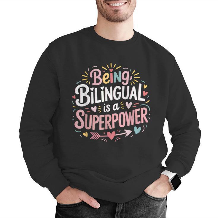 Being Bilingual Is A Superpower ESL Teacher School Men Graphic Sweatshirt, Esl Teacher Sweatshirts, funny gift Being Bilingual Is A Superpower ESL Teacher School Men Graphic Sweatshirt, Esl Teacher Sweatshirts, funny gift