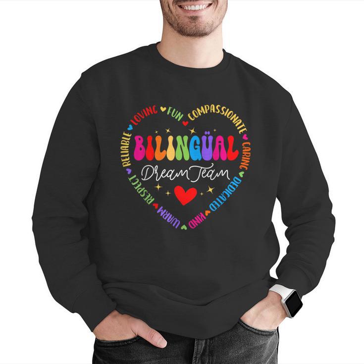 Bilingues Dream Team Dual Language Bilingual Crew Teacher Men Graphic Sweatshirt, funny gift Bilingues Dream Team Dual Language Bilingual Crew Teacher Men Graphic Sweatshirt, funny gift
