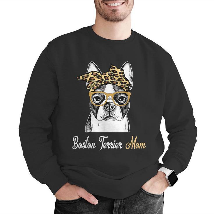 Birthday And Mother's Day -Boston Terrier Mom Men Graphic Sweatshirt, funny gift