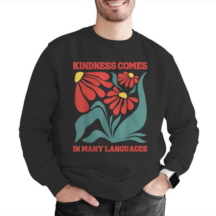 Boho Flower ESL Teacher Kindness Comes In Many Languages Men Graphic Sweatshirt, Esl Teacher Sweatshirts, funny gift Boho Flower ESL Teacher Kindness Comes In Many Languages Men Graphic Sweatshirt, Esl Teacher Sweatshirts, funny gift