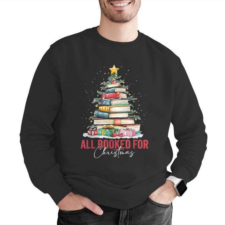 All Booked For Christmas Xmas Tree Teacher Holiday Pajamas Men Graphic Sweatshirt, funny gift All Booked For Christmas Xmas Tree Teacher Holiday Pajamas Men Graphic Sweatshirt, funny gift