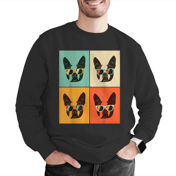 Bostie Dog Lover Boston Terrier With Sunglasses For Men Women Girls Kids Men Graphic Sweatshirt, funny gift