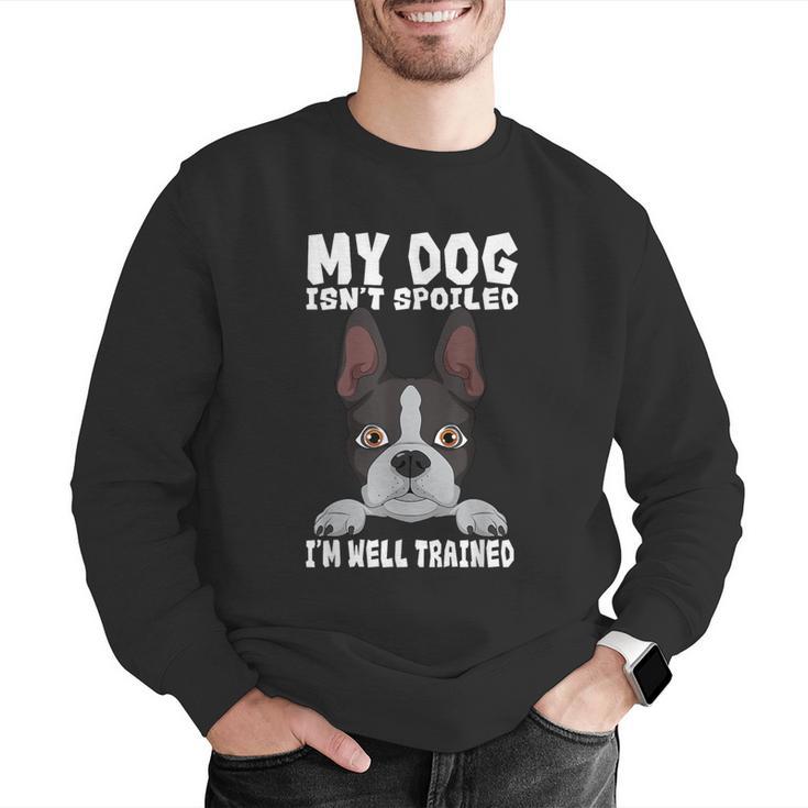 Boston Terrier American Gentleman Dog Lover I'm Well Trained Men Graphic Sweatshirt, American Boston Terrier Sweatshirts, funny gift