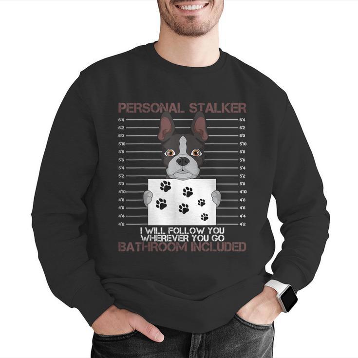 Boston Terrier American Gentleman Personal Stalker Dog Lover Men Graphic Sweatshirt, American Boston Terrier Sweatshirts, funny gift