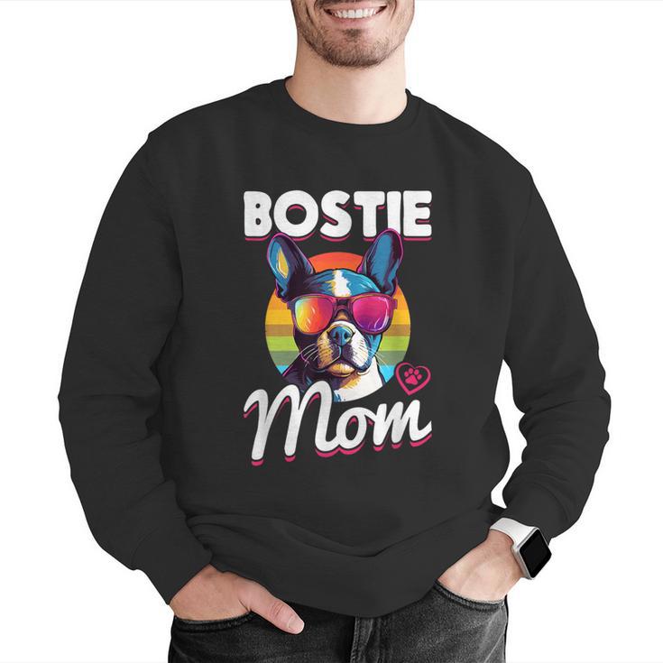 Boston Terrier Bostie Dog Breed Pet Bostie Mom Men Graphic Sweatshirt, Boston Terrier Mom Sweatshirts, funny gift