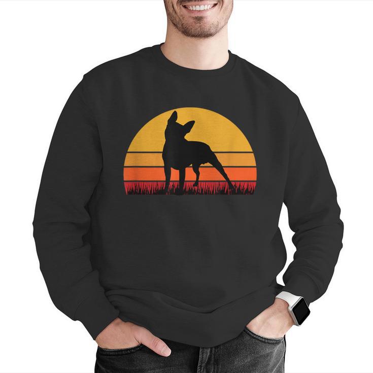 Boston Terrier Bostie Sunset Retro Dog Pet Mom Dad Men Graphic Sweatshirt, Boston Terrier Mom Sweatshirts, Boston Terrier Dad Sweatshirts, funny gift