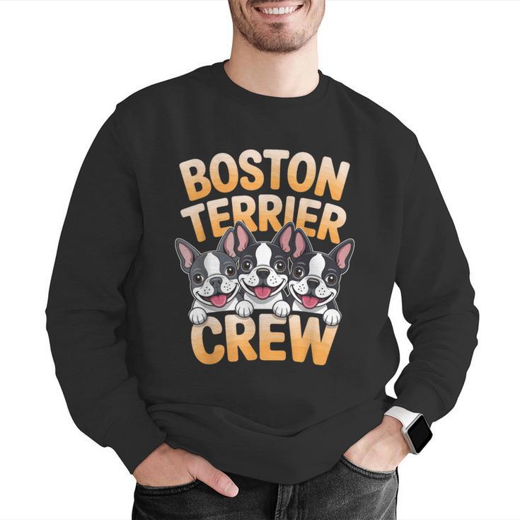 Boston Terrier Crew Cartoon For Dog Owner Pet Boston Terrier Men Graphic Sweatshirt, funny gift