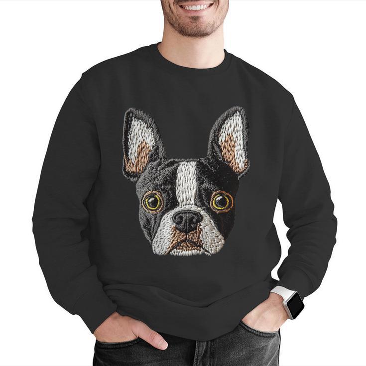 Boston Terrier Cute Puppy Face Dog Lover Pet Owner Men Graphic Sweatshirt, funny gift