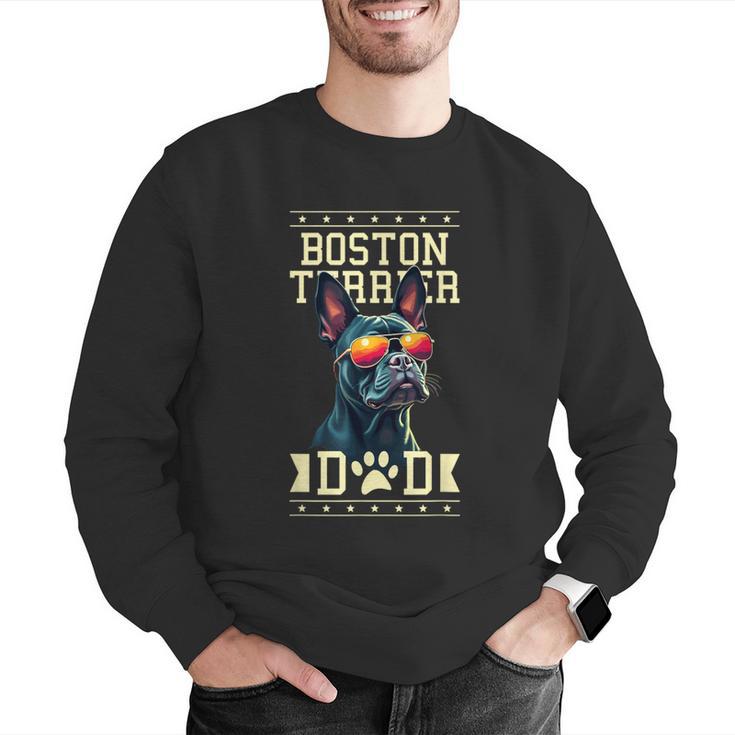 Boston Terrier Dad Boston Bull Bostie Dog Men Graphic Sweatshirt, Boston Terrier Dad Sweatshirts, funny gift