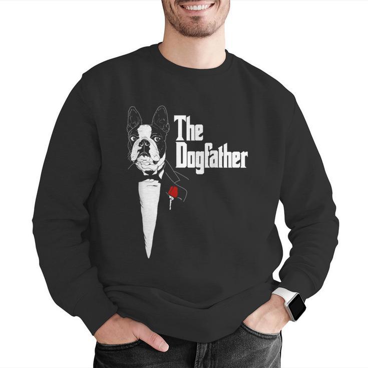 Boston Terrier Dad The DogFather Shirt Boston Terrier Men Graphic Sweatshirt, Boston Terrier Dad Sweatshirts, funny gift