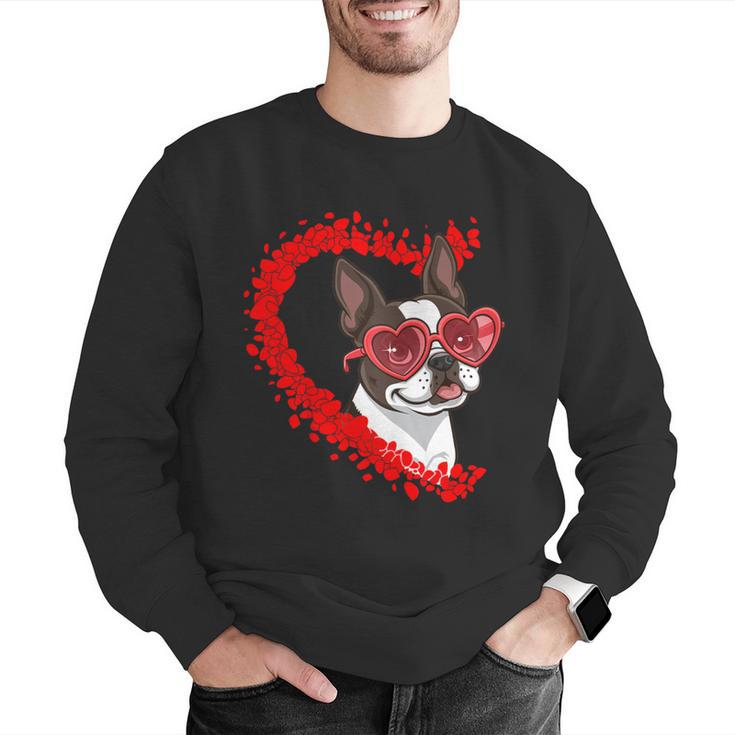 Boston Terrier Dog Mom Dad Valentine’s Day Pet Lover For Men Women Kids Men Graphic Sweatshirt, Boston Terrier Mom Sweatshirts, Boston Terrier Dad Sweatshirts, funny gift