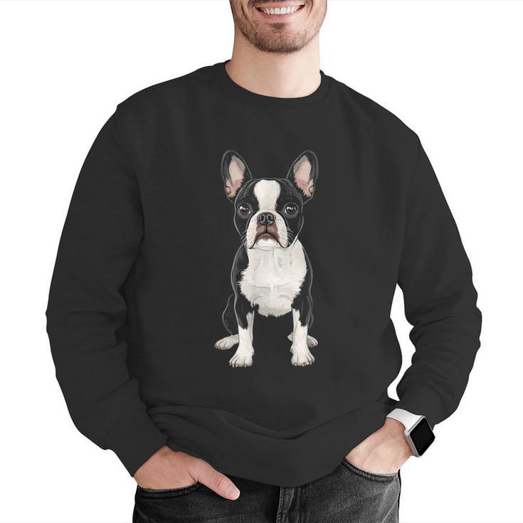 Boston Terrier Dog Motif Pet Art Boston Terrier For Men Women Kids Men Graphic Sweatshirt, funny gift