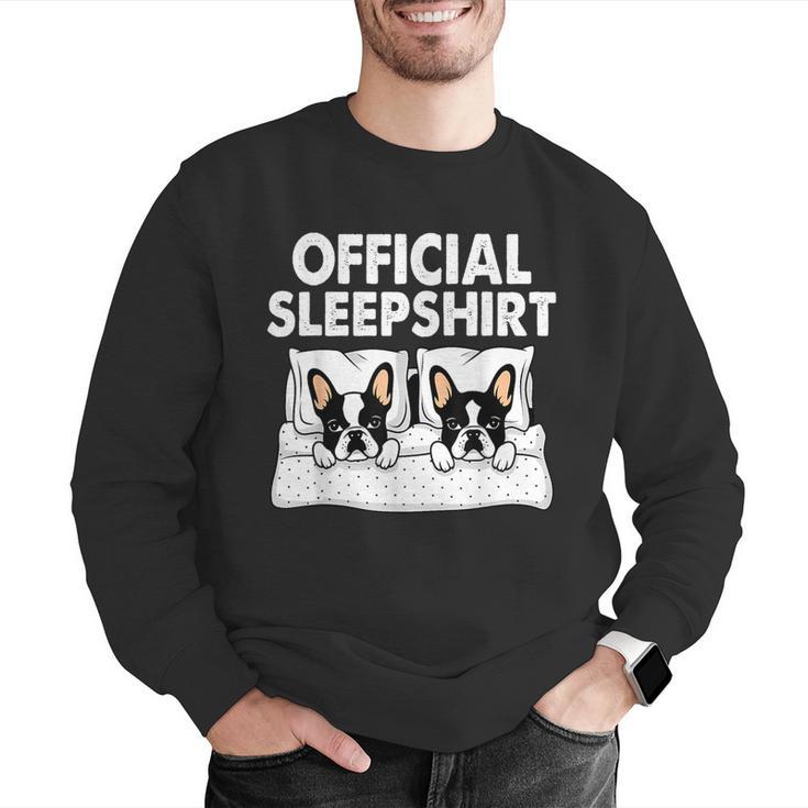 Boston Terrier Dog Official Sleep Pajamas Nightgown Men Graphic Sweatshirt, funny gift