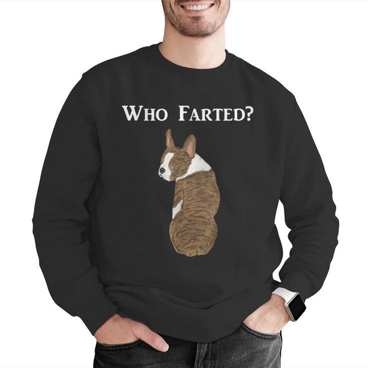 Boston Terrier Who Farted Men Graphic Sweatshirt, funny gift