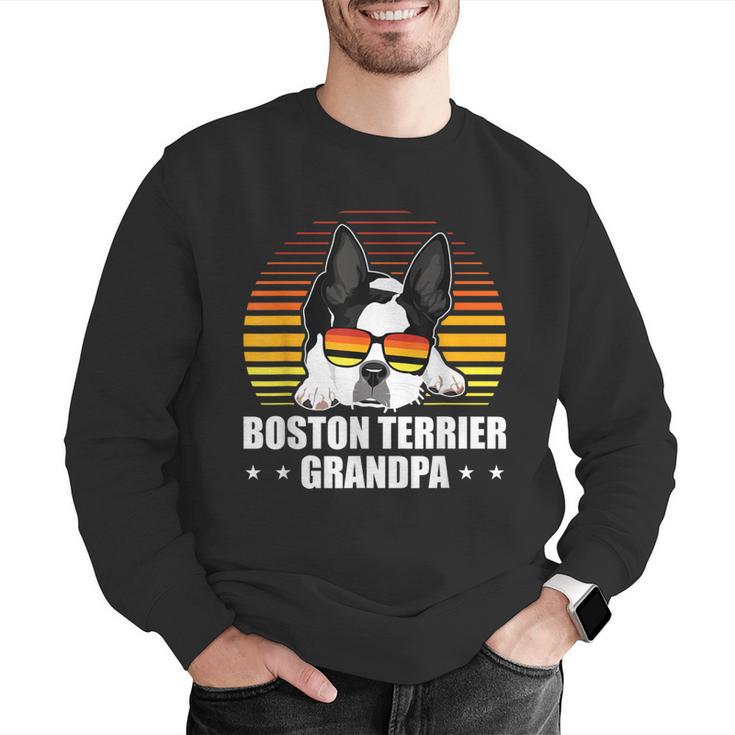 Boston Terrier Grandpa Dog Owner Boston Terrier Men Graphic Sweatshirt, funny gift