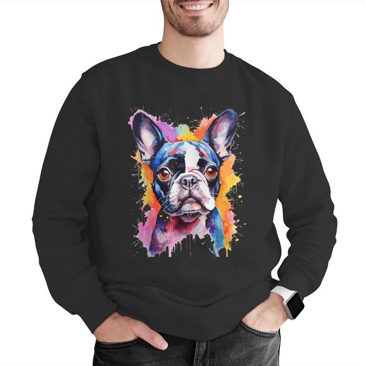 Boston Terrier Lover Pop Art Color Boston Terrier Dog For Men Women Girls Kids Men Graphic Sweatshirt, funny gift