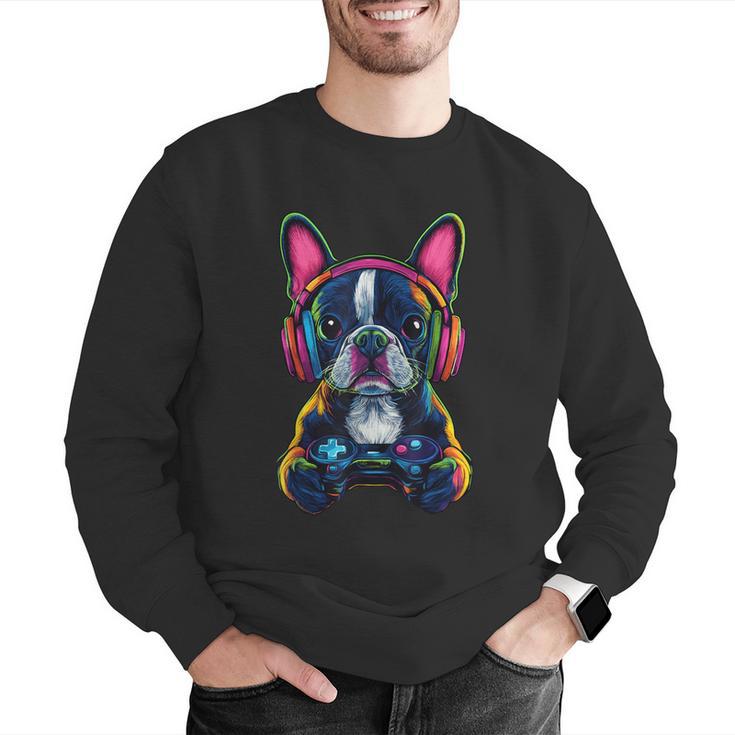 Boston Terrier Lovers Gaming Headphones Boston Terrier Men Graphic Sweatshirt, funny gift