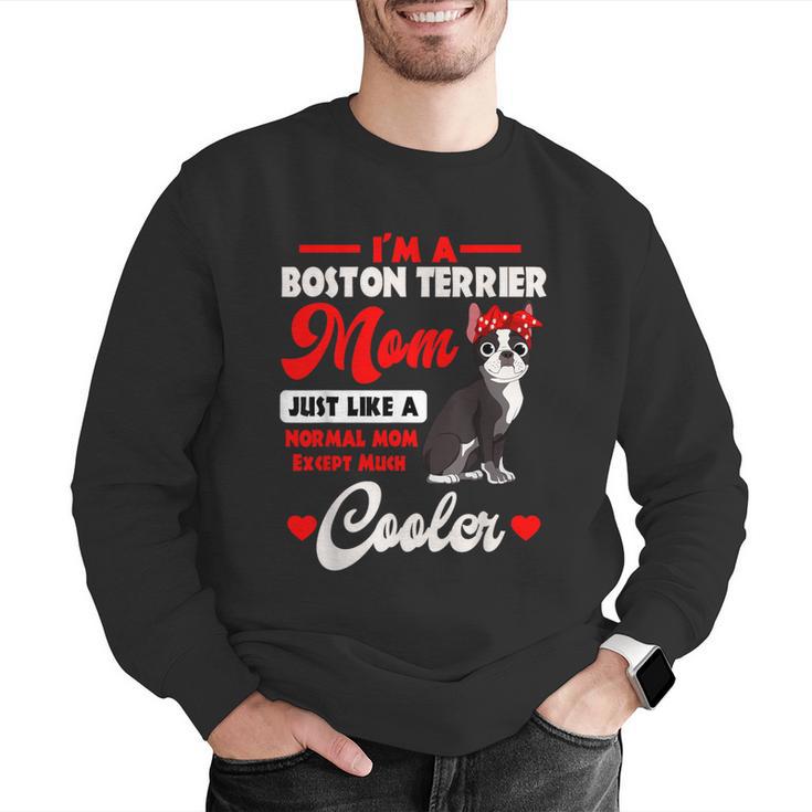 Boston Terrier Mom American Gentleman Dog Mother's Day Men Graphic Sweatshirt, Boston Terrier Mom Sweatshirts, American Boston Terrier Sweatshirts, funny gift