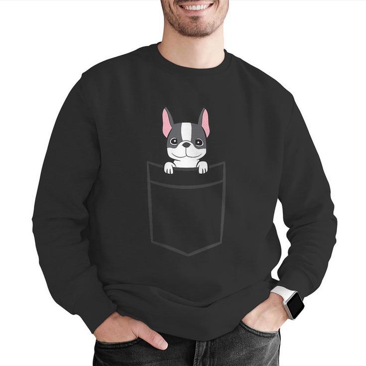 Boston Terrier In The Pocket Cute Boston Terrier Dog For Men Women Girls Kids Men Graphic Sweatshirt, funny gift