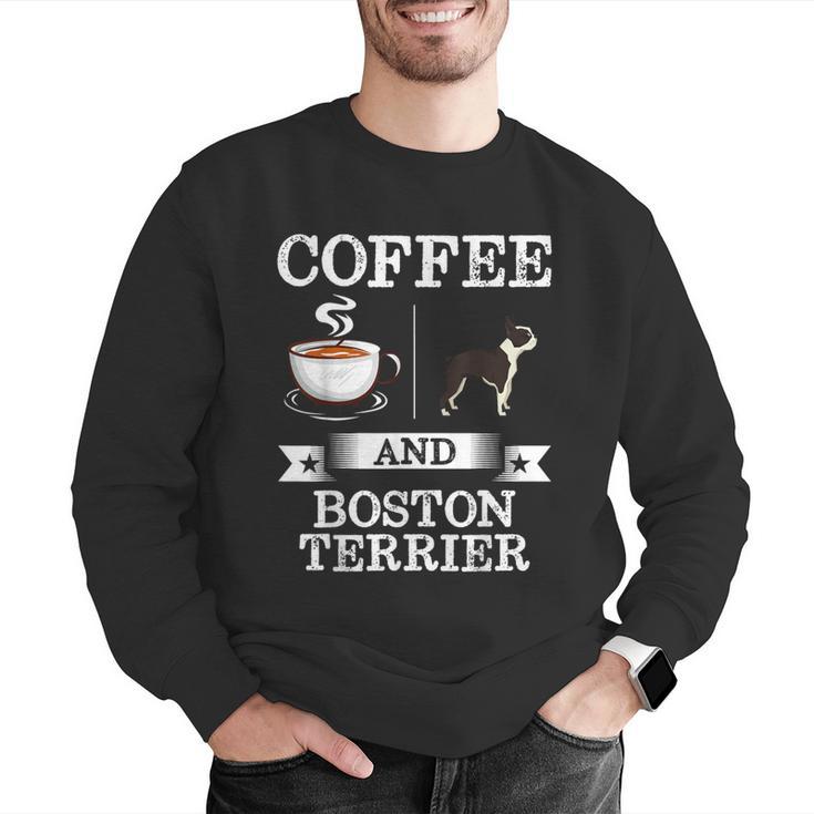 Boston Terrier Shirt Coffee And Boston Terrier Cute Dog For Men Women Girls Kids Men Graphic Sweatshirt, funny gift