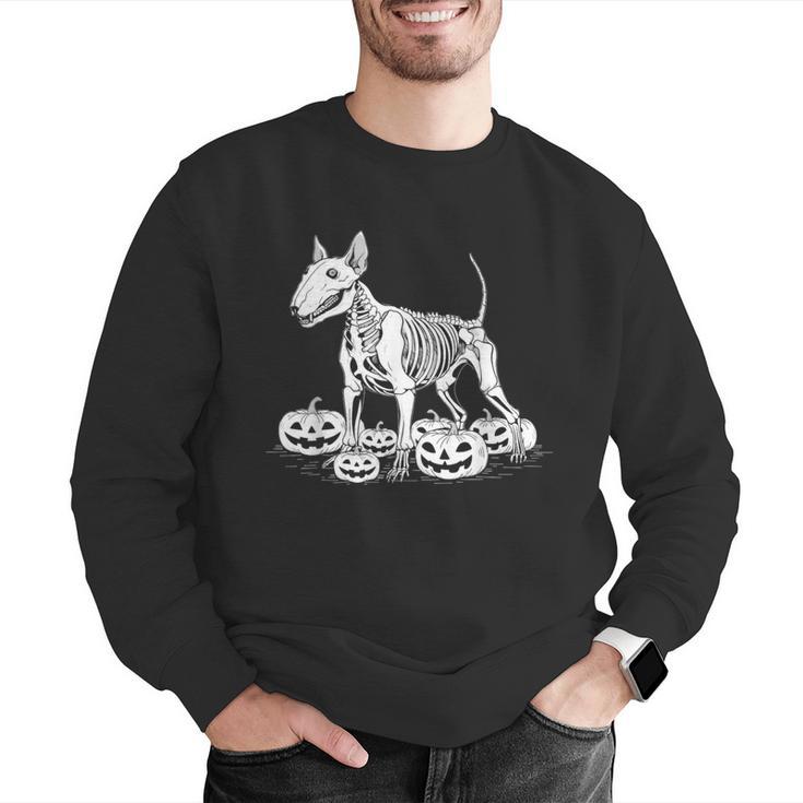 Bull Terrier Skeleton Birthday Halloween Kids Men Graphic Sweatshirt, funny gift