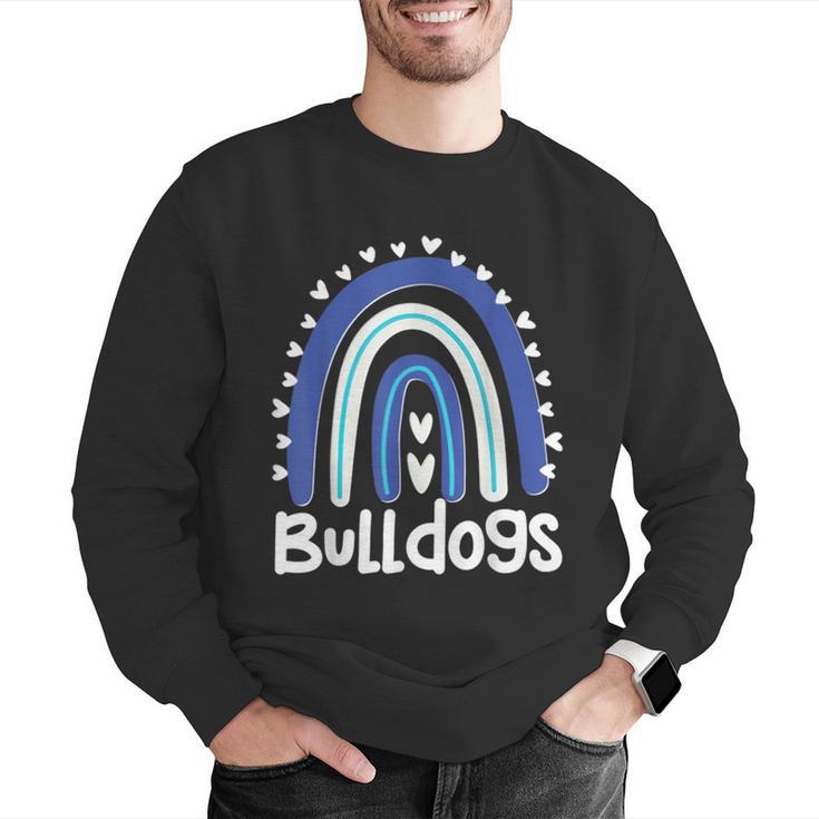 Bulldogs School Mascot Rainbow Teacher Lover Men Graphic Sweatshirt, funny gift Bulldogs School Mascot Rainbow Teacher Lover Men Graphic Sweatshirt, funny gift