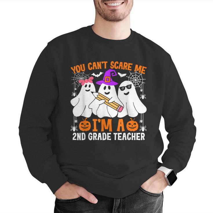 You Can't Scare Me I'm A 2nd Grade Teacher Halloween Men Graphic Sweatshirt, 2nd Grade Teacher Sweatshirts, funny gift