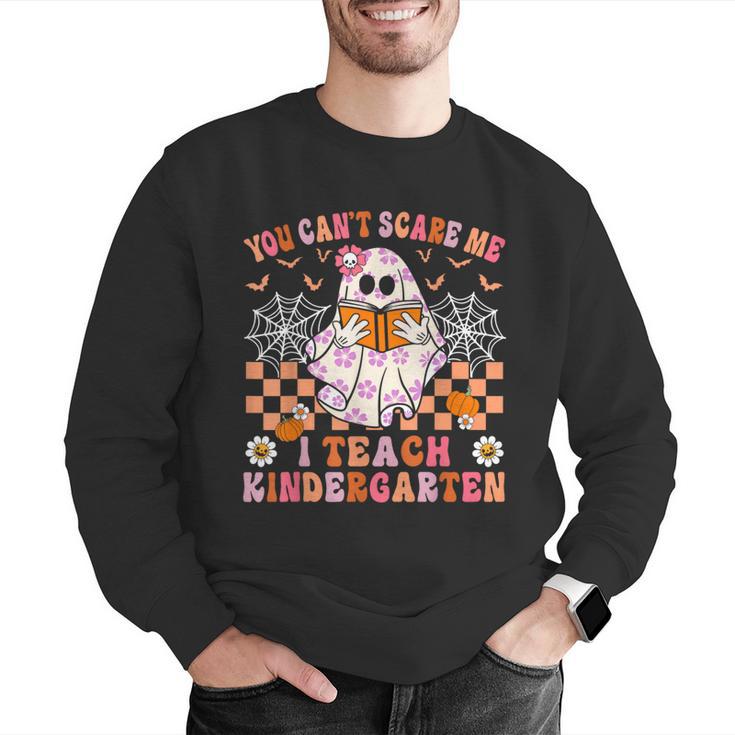 You Cant Scare Me I Teach Kindergarten Teacher Halloween Men Graphic Sweatshirt, funny gift